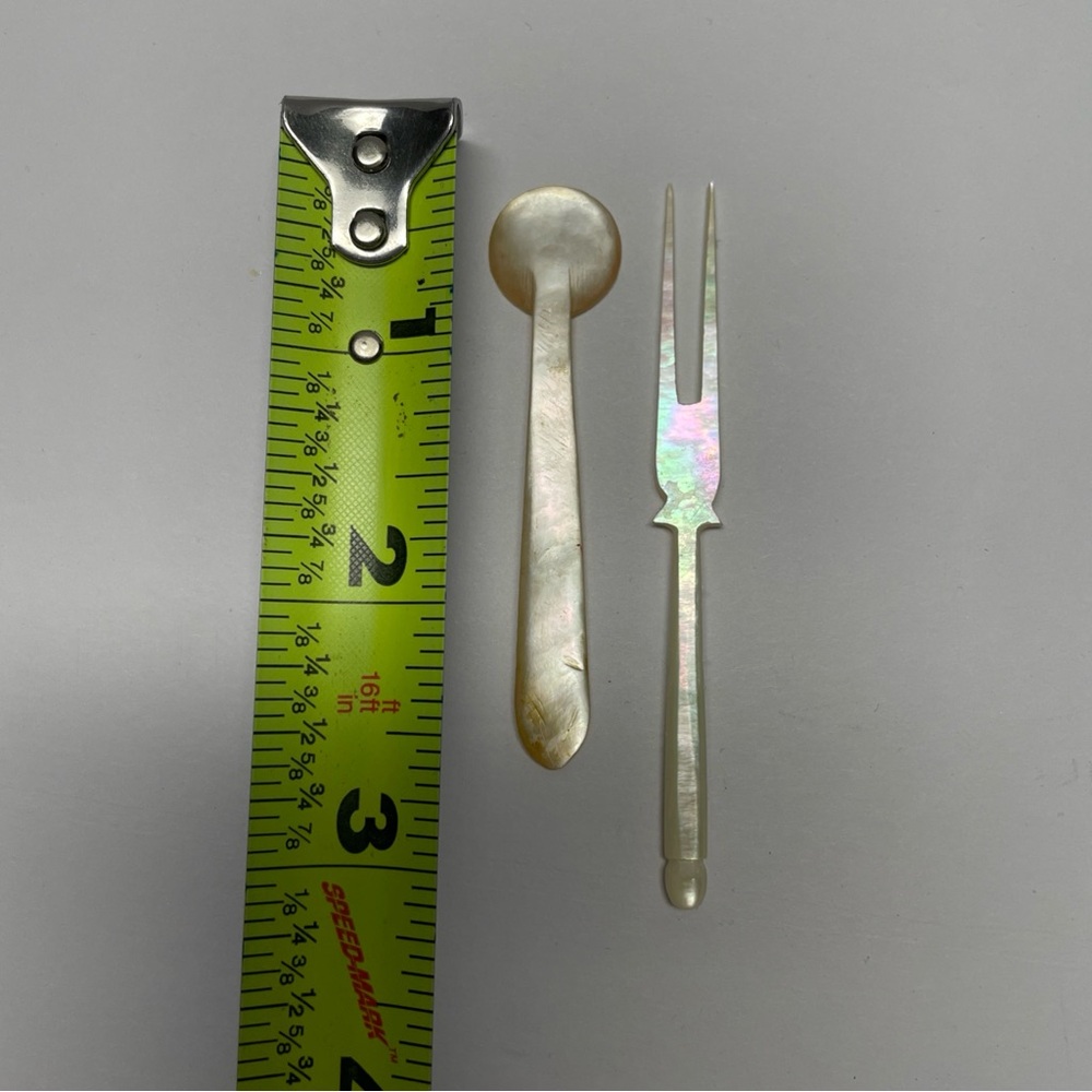 Mother of pearl Spoon and Fork Set vintage